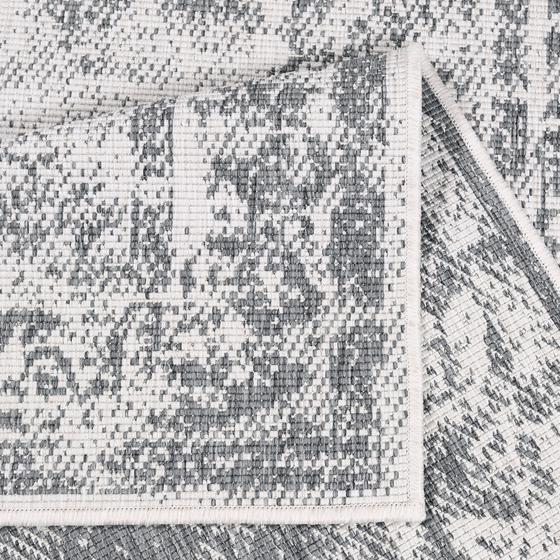 DUO Rug wendbarer Teppich silber grau