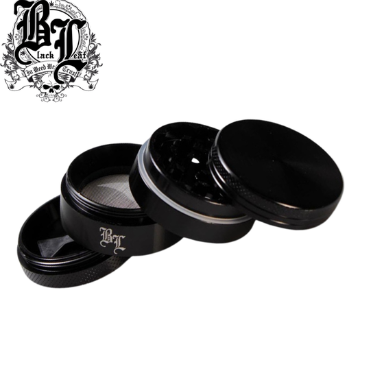 Grinder, Black Leaf®, anodisiert, Aluminium, 4-teilig, Übersicht