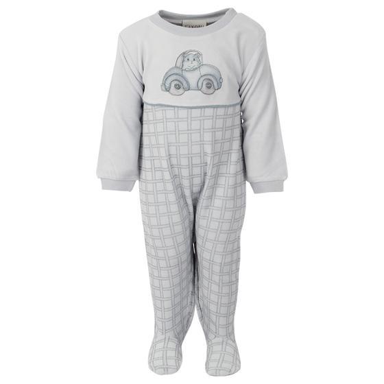 Einteiler aus Nicki mit Füßen, hellblau