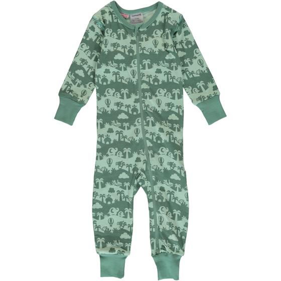 Strampler "Jungle Landscape", Einteiler mit Reißverschluss, Biobaumwolle