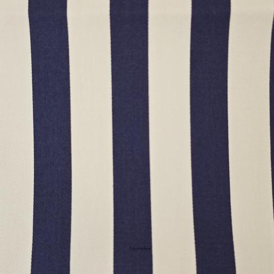 blau-creme gestreifter Baumwoll-Twill Stoff mit feiner Köperbindung – ideal für das Nähen von Taschen und Accessoires