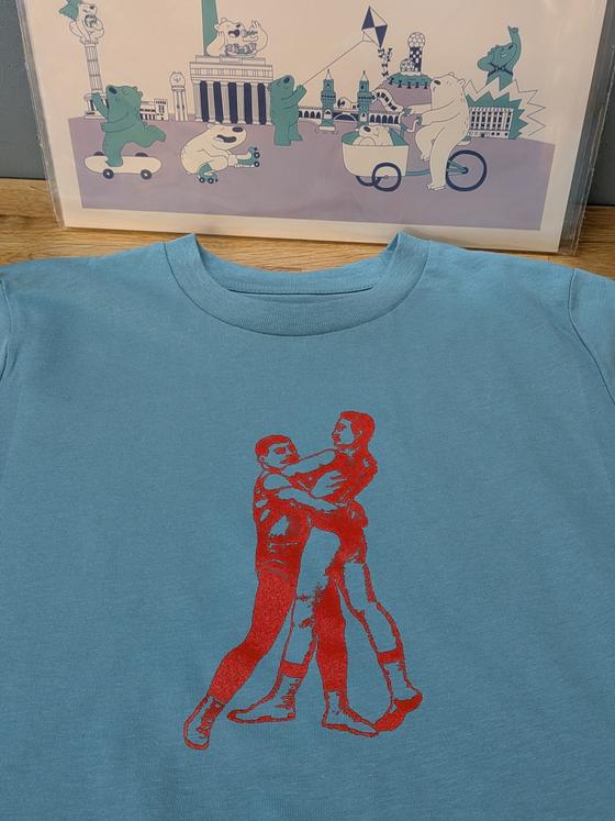 Kids T- Shirt "I Played on a Playground in Berlin", Teal Green