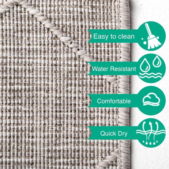 In & Outdoor Teppich Zagora grey/grau