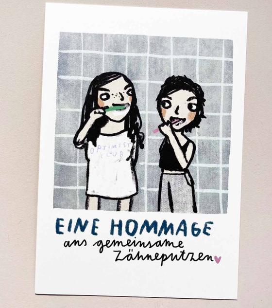 Silke Schmidt Mini Druck Zähneputzen