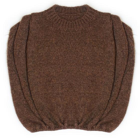 goldmarie Pullunder LOVE PEACE MOIN Leo Label - schoko braun