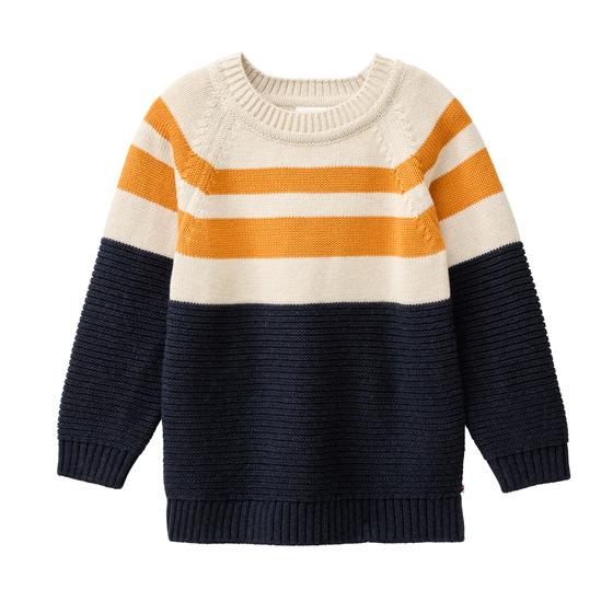 People wear Organic Strickpullover Dunkelblau Mélange