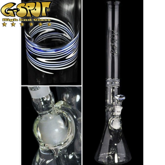 Glasbong, G-Spot®, Panzerschliff, Beaker, Blau