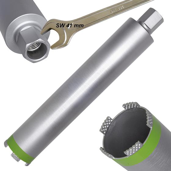 Diamant Trocken-Bohrkrone <br> Ø 47 mm - 272 mm <br> Nutzlänge 200 - 400 mm <br> Typ: Dimpel Original