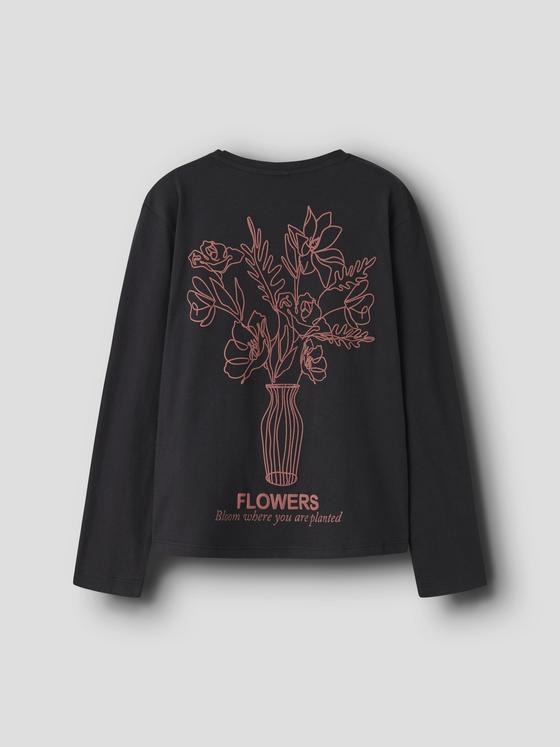 Name It Langarmshirt Flowers Black