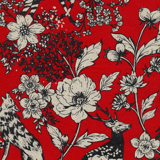 echino Wonder Red – Baumwoll-Leinen-Canvas von KOKKA