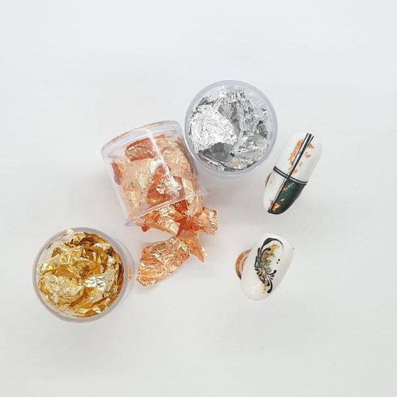 Folien Flakes - Blattgold/Silber/Bronze