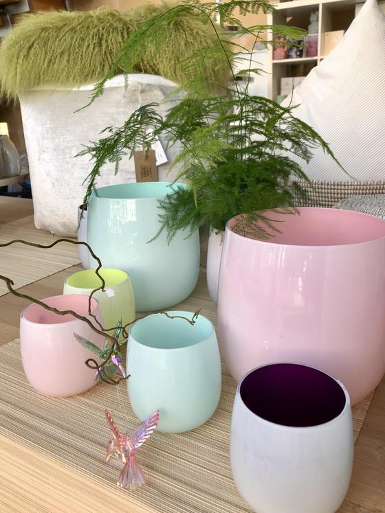 Mel Vase "Happy Spring" mittel, türkis