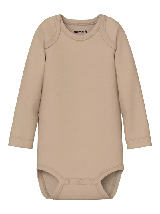 Name It 3er Pack Bodys Langarm Dogs Green Milieu Jet Stream Sesame