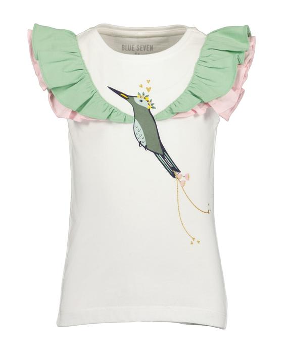T-Shirt "Bird", Baumwolle, weiß