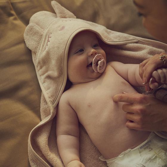Müsli By Green Cotton Kapuzen Handtuch Bear Walnut