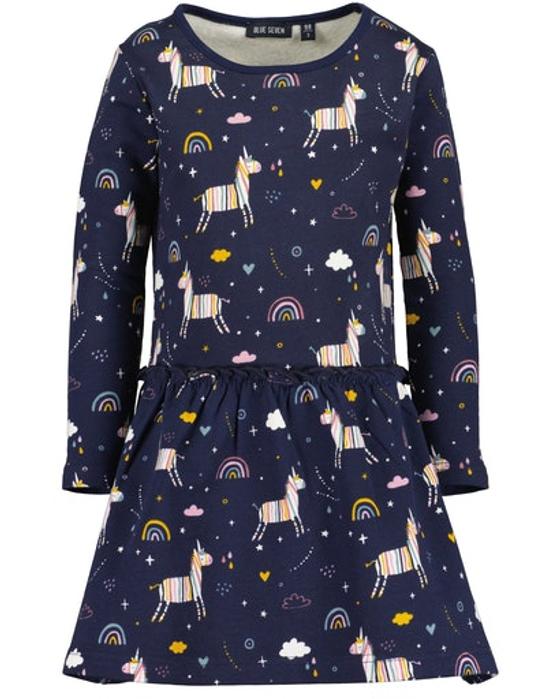 Sweatkleid "Einhorn", Baumwolle, ultramarin
