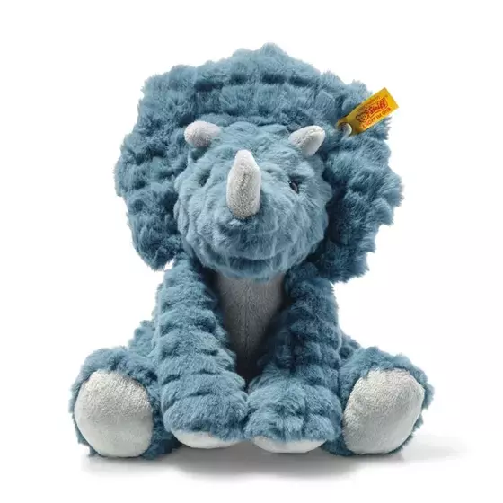 Steiff Kuscheltier Dixi Triceratops 28cm  Sitzend Petrol 