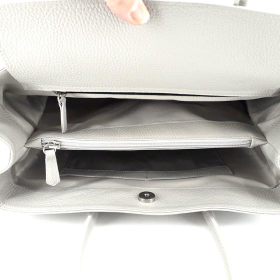 Maxima Handtasche mittel hellgrau perla