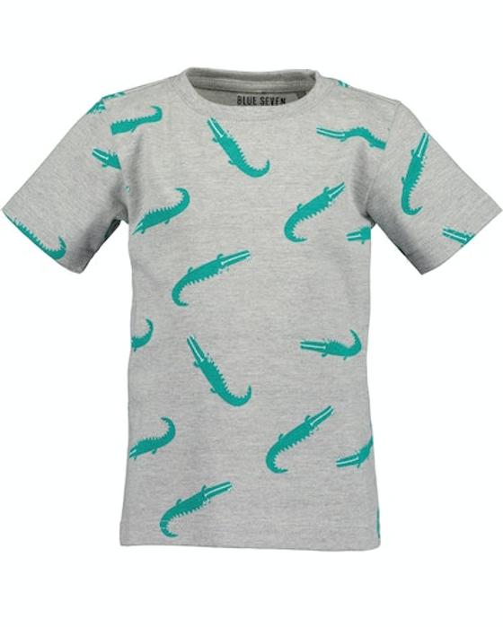 T-Shirt "Croco", Baumwolle, graumeliert