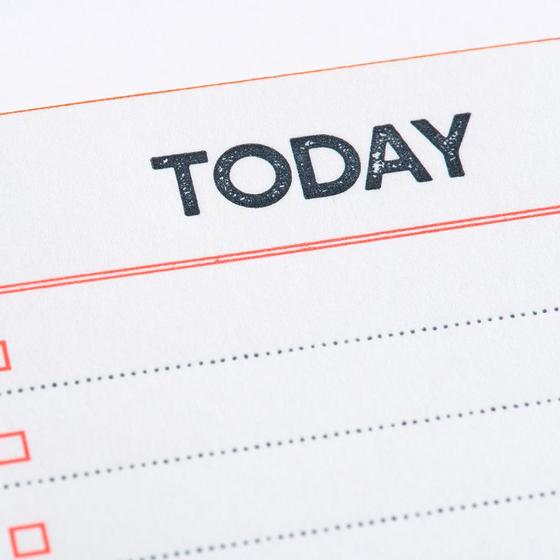 Letterpress Notes Set Today und Message