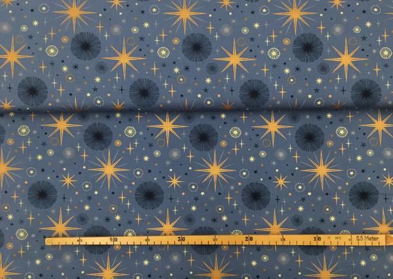 Baumwolle Sterne jeansblau