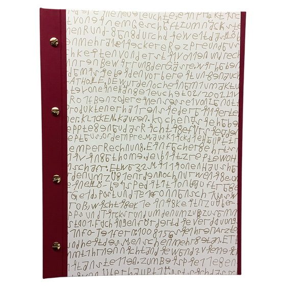 Schraubmappe - Schrift, Mosaik Werkstätten Berlin