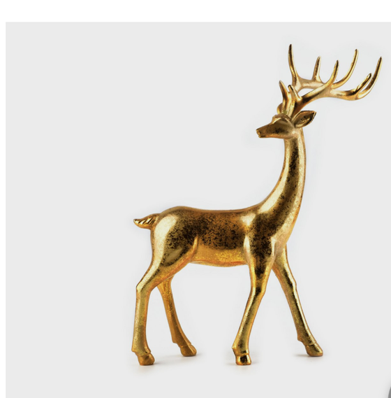 Figur | Dekofigur Santa Lila Figure Rentier - gold