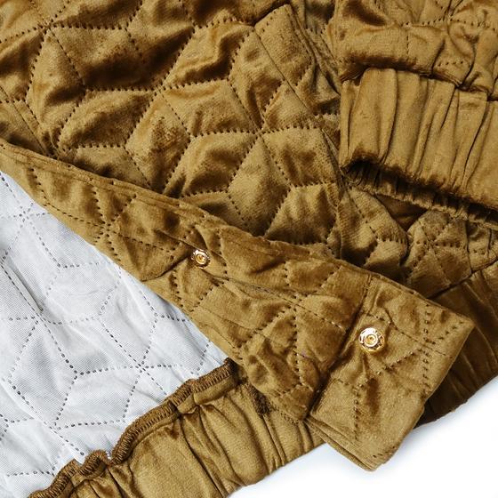 goldmarie Blouson Jacke LOVE PEACE MOIN - gesteppt - goldbraun 