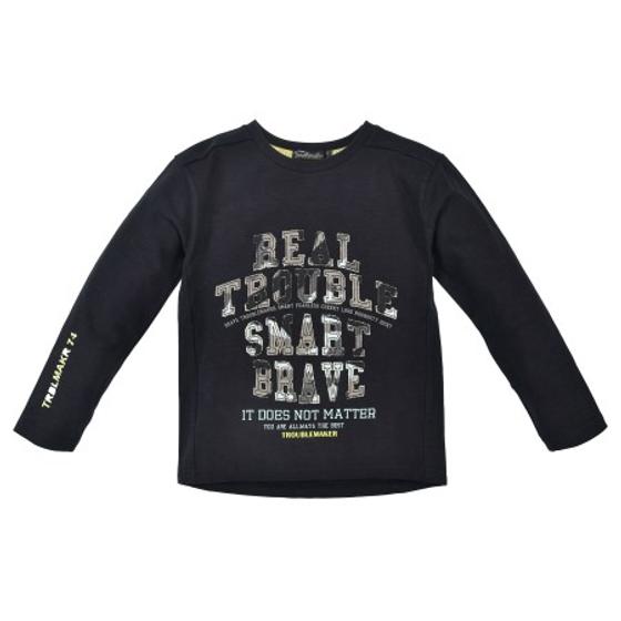 Langarmshirt "Real Trouble", reine Baumwolle