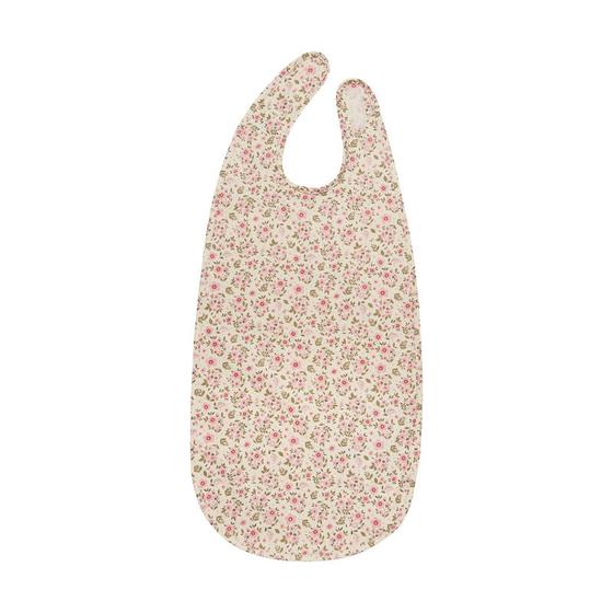 Extralanges Lätzchen "Blümchen", wasser- und wischfest, recyceltes Material