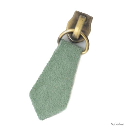 Design Leder-Zipper verschiedene Formen  - mint