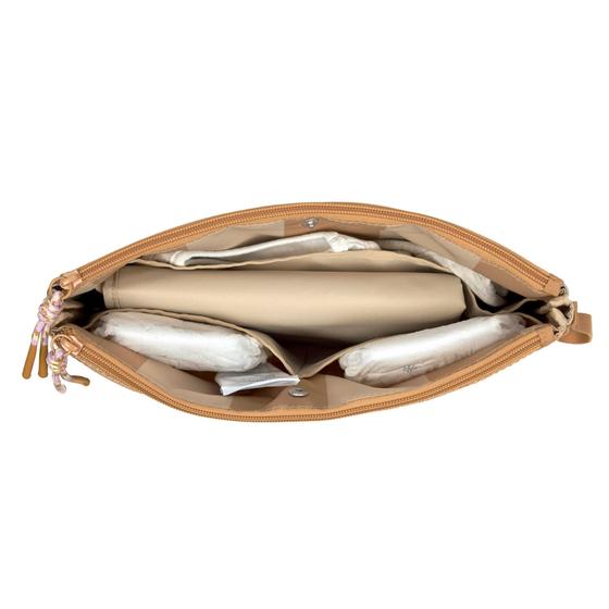 Lässig Windeltasche Clutch Kamel Beige