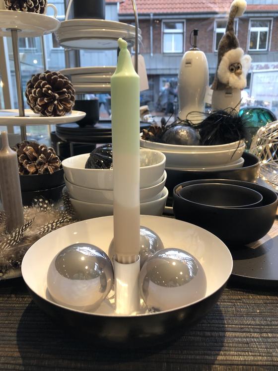 Posiwio Schale Kerzenhalter, schwarz-weiß