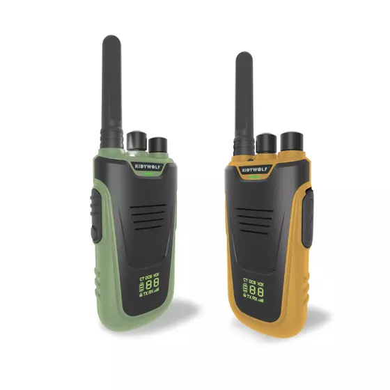 Kidywolf Walkie-Talkies mit Taschenlampe Grün Orange