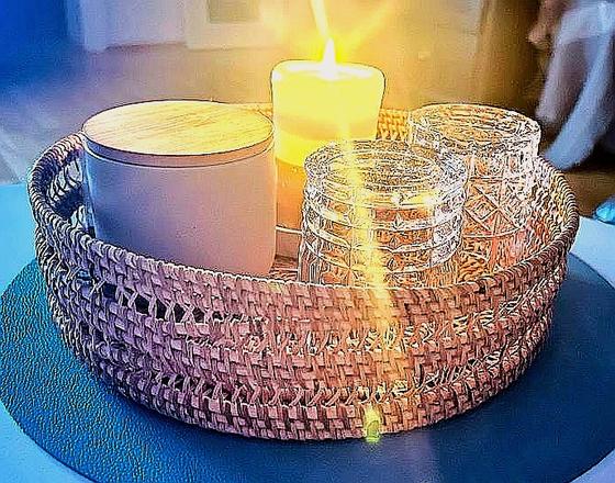 Tablett aus Rattan Lubang