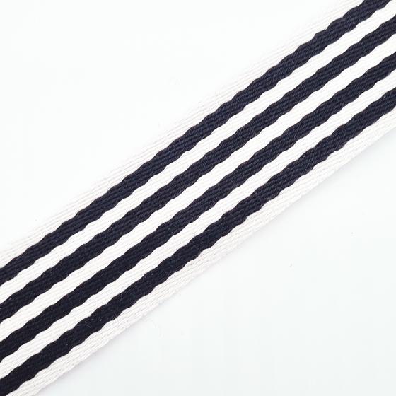 Gurtband Just Stripes 38mm - schwarz cremeweiß