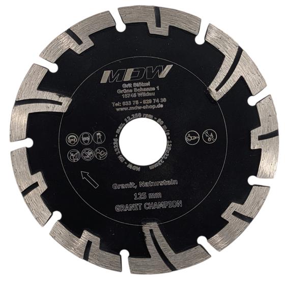 Diamant Trennscheibe<br>Ø 125 - 150 mm<br>Typ Champion<br>für Granit