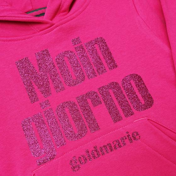 goldmarie MOINGIORNO Kinder Hoodie Gabi - pink - pink mit Glitzer