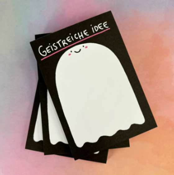 Abreißblock Geistreicht von Slinga Illustration