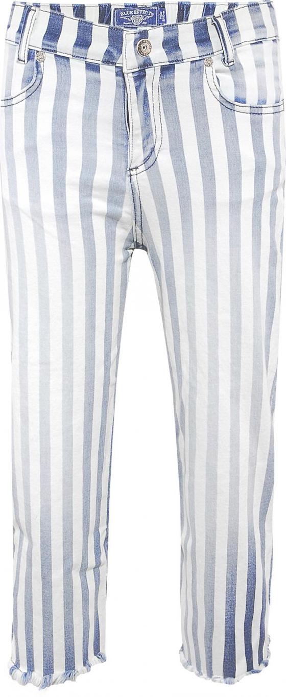 Palazzo-Jeans mit offenem Bund, gestreift