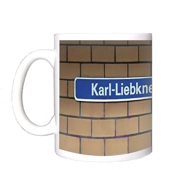 U-Bahnhof Kaffeebecher Kaffeetasse U-Bahnhof Karl-Liebknecht-Straße Linie U41 von tom bäcker Geschenkidee Berlin Dortmund Hörde, Wilhelm van Vloten Straße Alexanderplatz 