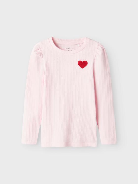 Name It Rippstrick Langarmshirt Heart Ballerina