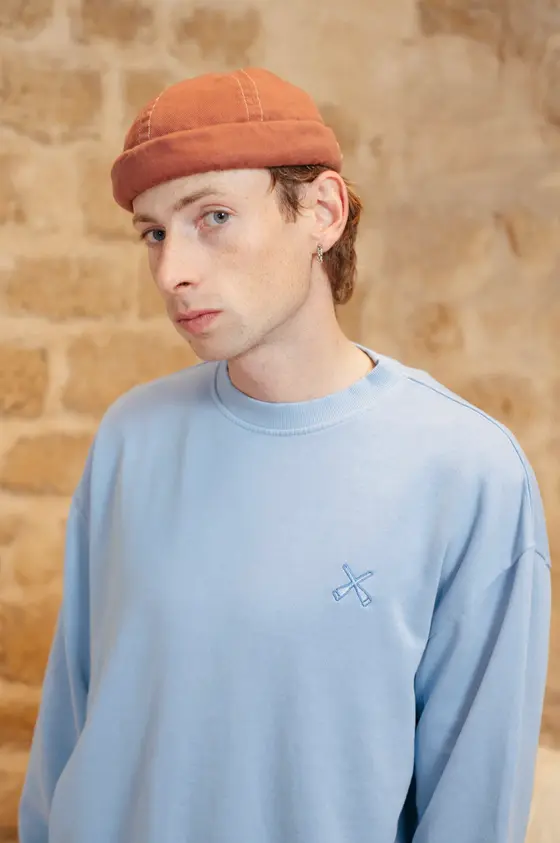 Docker Beanie Tobacco Washed Denim von Beton Cire