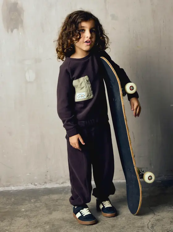 Name It Sweatshirt Adventure Chocolate Plum