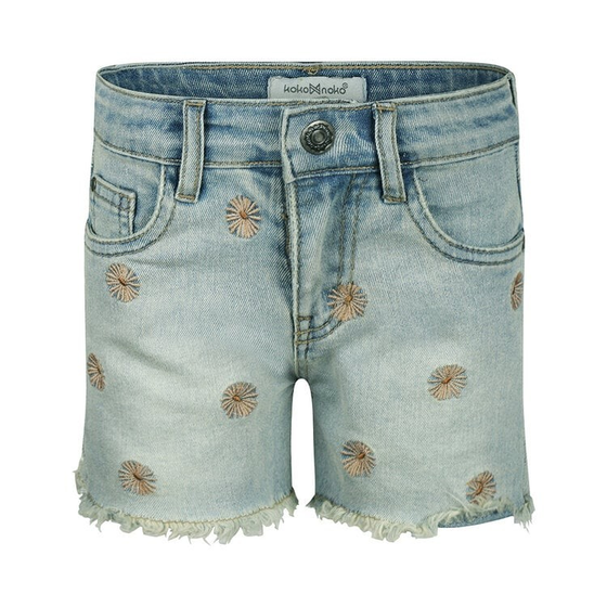 Jeans-Shorts Used-Look mit Stickerei