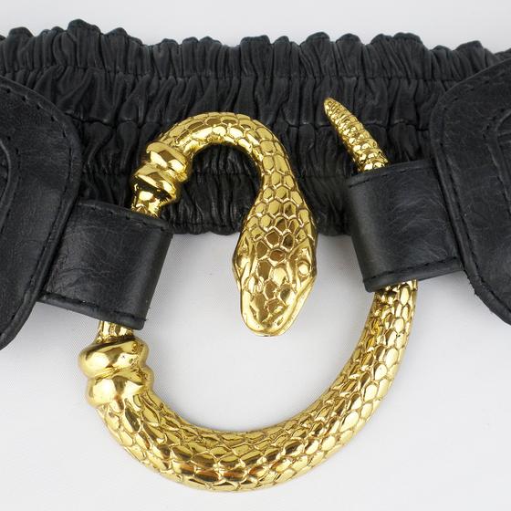 goldmarie Taillengürtel SCHLANGE schwarz-brass