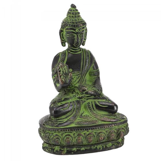 Buddha Statue aus Messing Amoghasiddhi, 10 cm