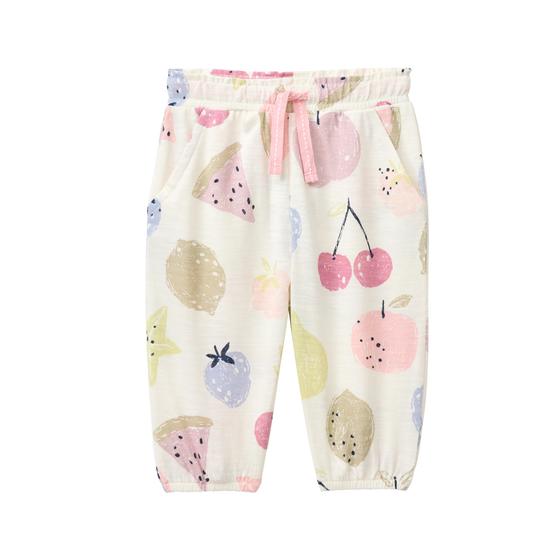 People wear Organic Hose Große Früchte Bunt Bedruckt