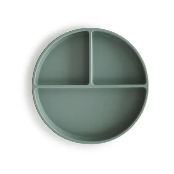 Mushie Silicon Plate Menüteller mit Saugnapf Cambridge Blue