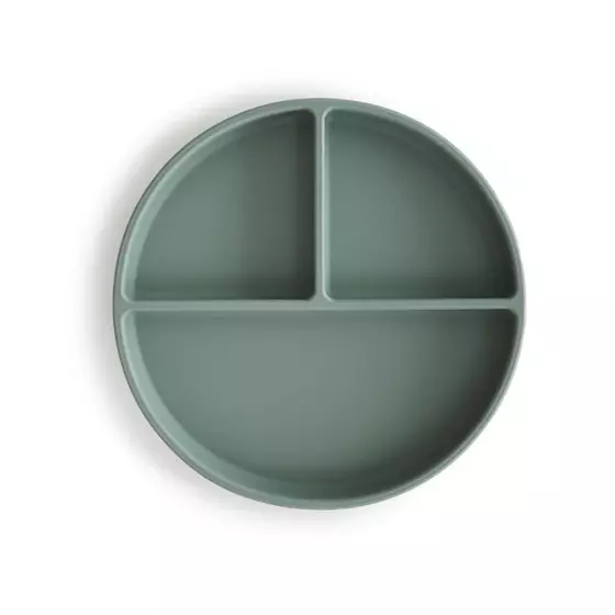 Mushie Silicon Plate Menüteller mit Saugnapf Cambridge Blue